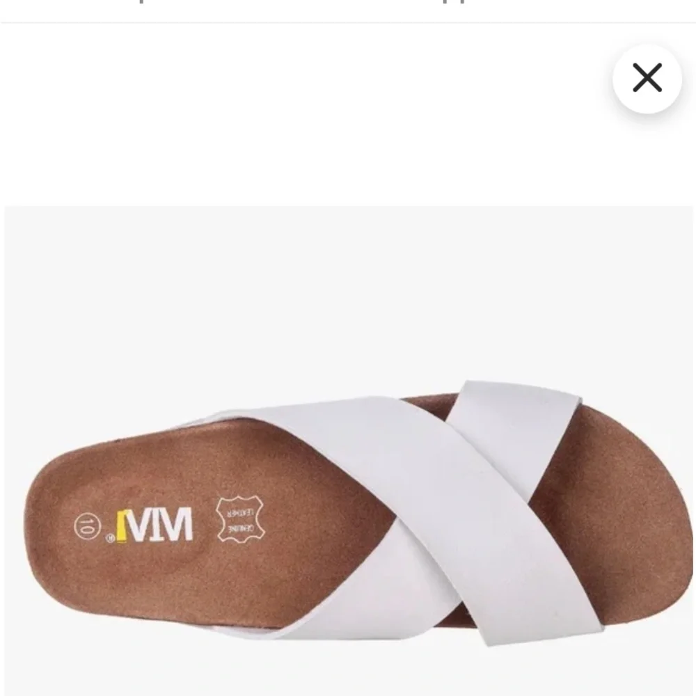 MÍA Women's White Crisscross Slide Sandal